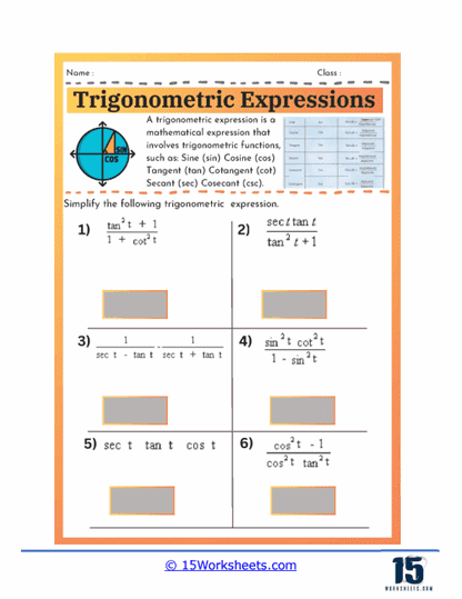 Tangent Tactics Worksheet