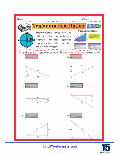 Ratio Quest Worksheet