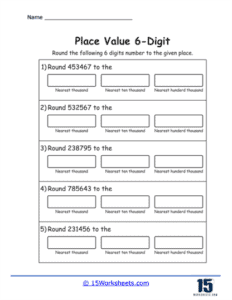 6-Digit Place Value Worksheets - 15 Worksheets.com