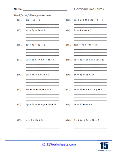 Equation Crunch Worksheet