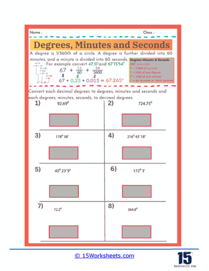 Angle Breakdown Worksheet