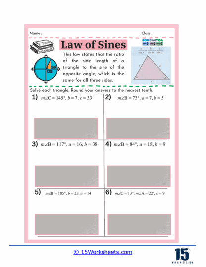 Sine Solutions Worksheet