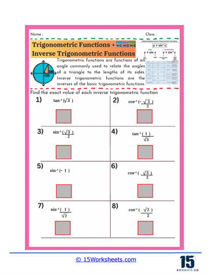 Function Riddles Worksheet