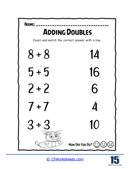 Double Matchup Worksheet