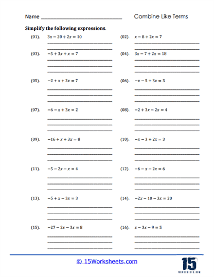 Term Twist Worksheet