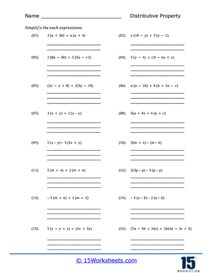 Simplify Safari Worksheet