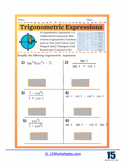 Tangent Tactics Worksheet