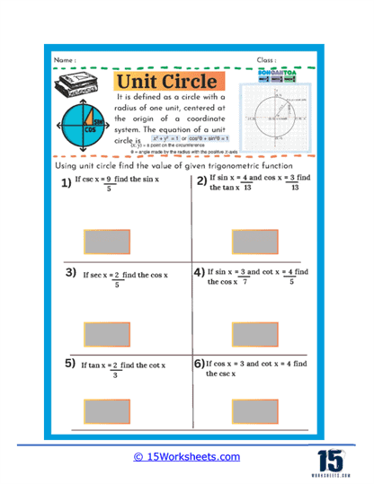 Circle Solver Worksheet