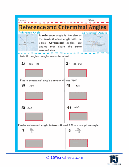 Angle Partners Worksheet