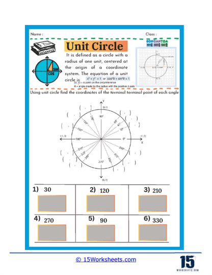 Degree Coordinates Worksheet