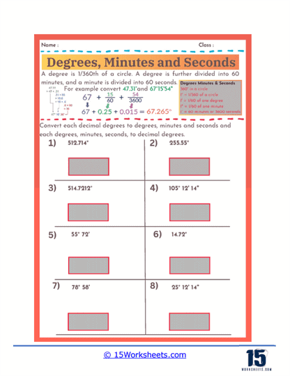 Angle Breakdown Worksheet