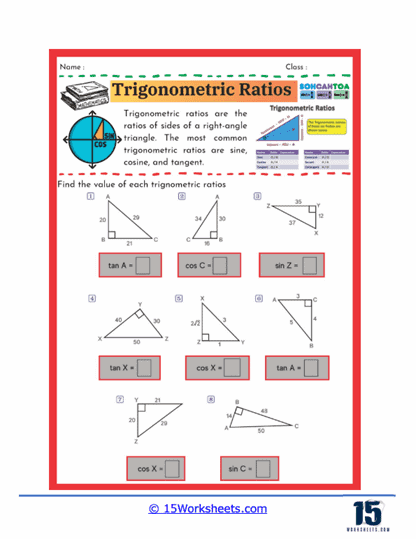 Ratios Ready Worksheet