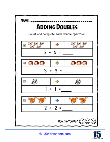 Double Zoo Worksheet