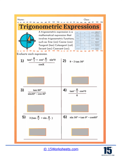 Trigonometric Twists Worksheet