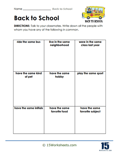 Common Ground Worksheet