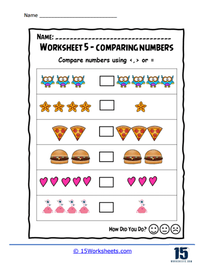 Fun Comparisons Worksheet