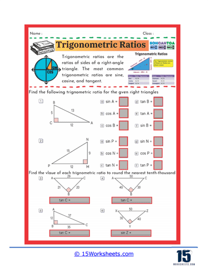 Ratio Running Worksheet