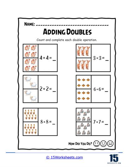 Animal Doubles Worksheet