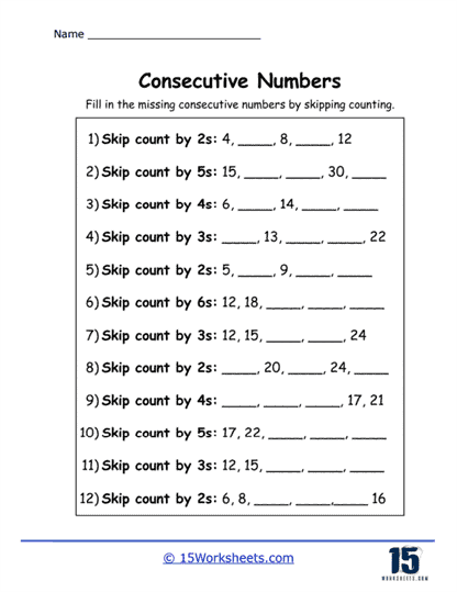 Skip Steps Worksheet