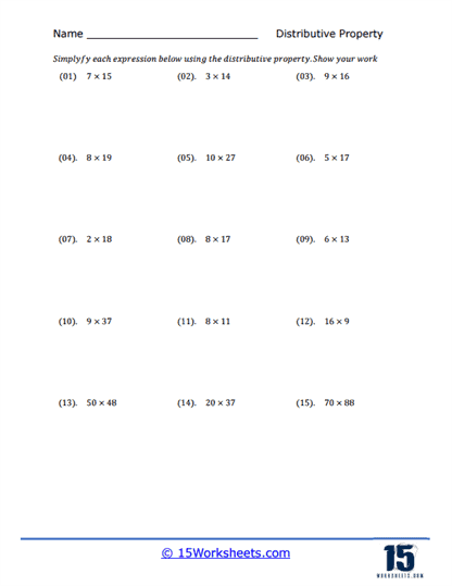 Multiply Mastery Worksheet