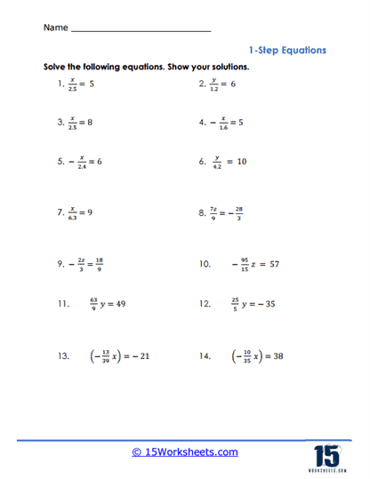 Fraction Fix Worksheet