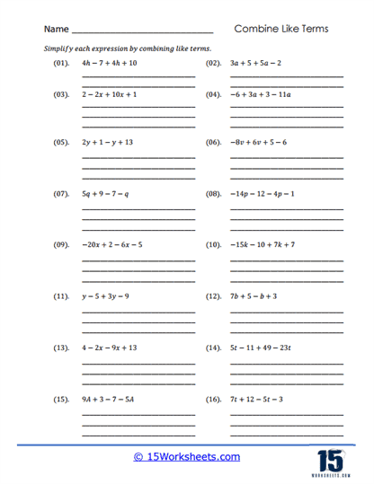 Variable Voyage Worksheet