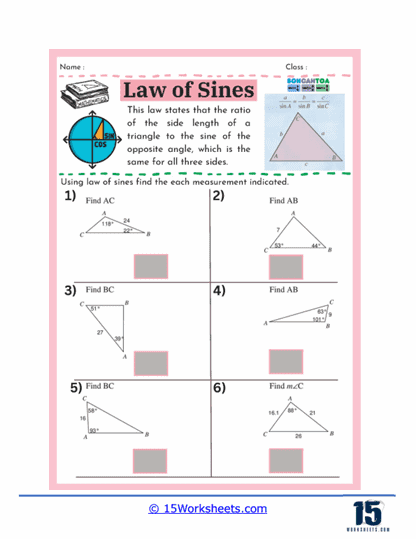 Sine Search Worksheet