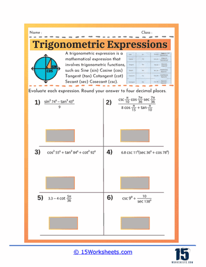 Sine Solutions Worksheet