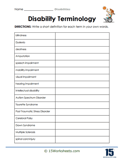 Term Tracker Worksheet