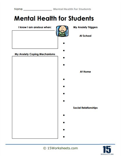 Calm Corners Worksheet