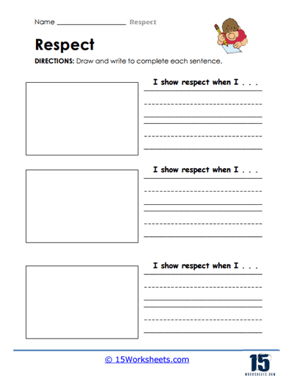 Kindness Canvas Worksheet