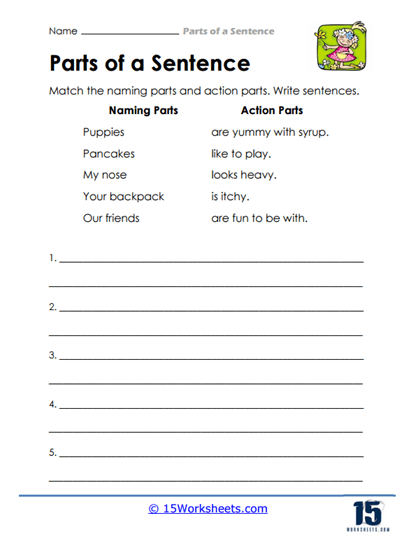 Sentence Mixers Worksheet