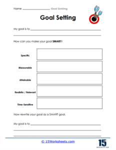 Goal Setting Worksheets - 15 Worksheets.com