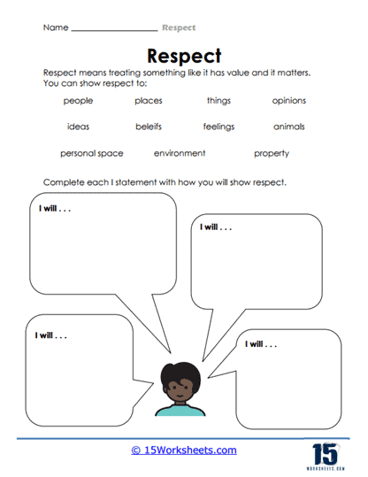 Respect Pledge Worksheet