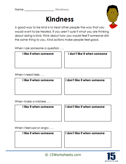 Good Deeds Worksheet