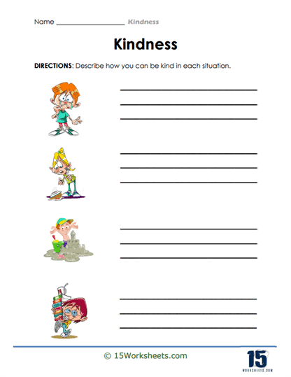 Friendly Actions Worksheet