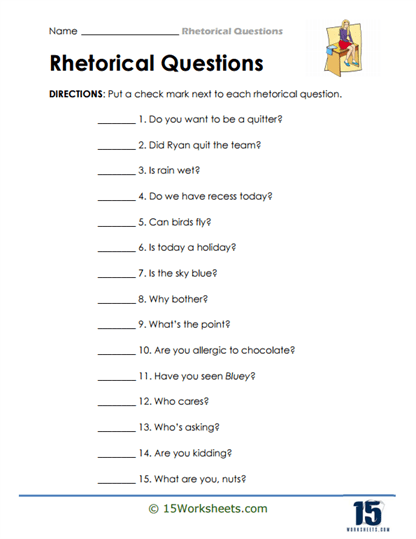 Quiz Quirks Worksheet