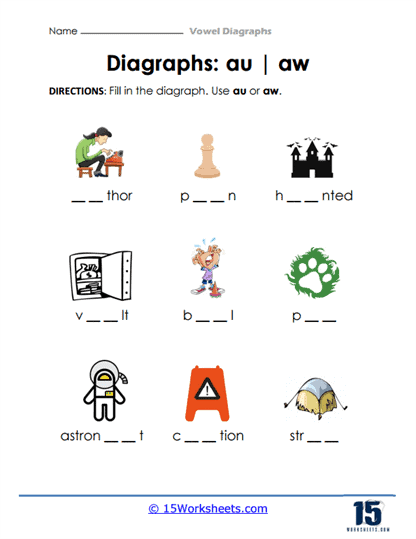 Digraph Duo Worksheet