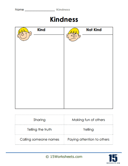 Good vs. Bad Worksheet