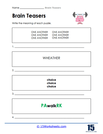 Phrase Puzzles Worksheet