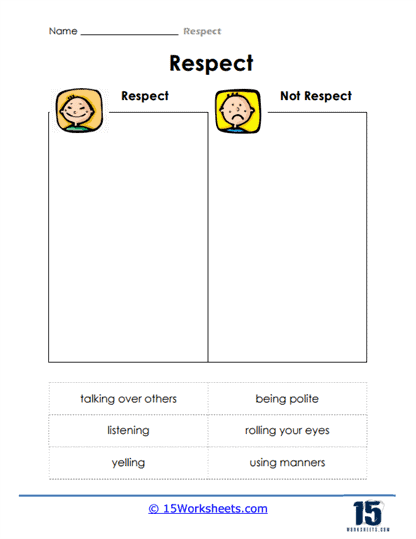 Manners Match Worksheet