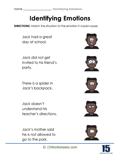 Mood Matcher Worksheet