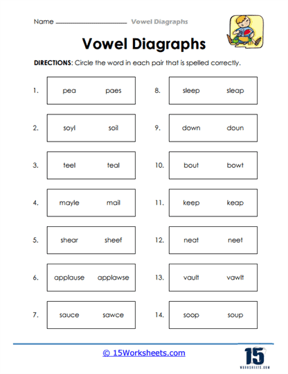 Spell Check Worksheet