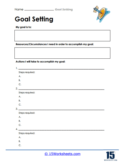 Achievement Steps Worksheet