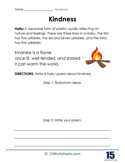 Poetic Warmth Worksheet