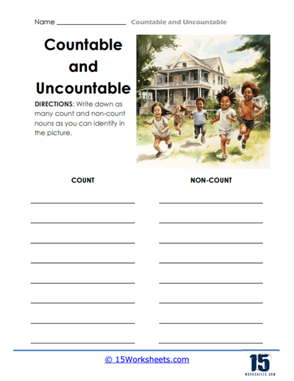 Picture Hunt Worksheet