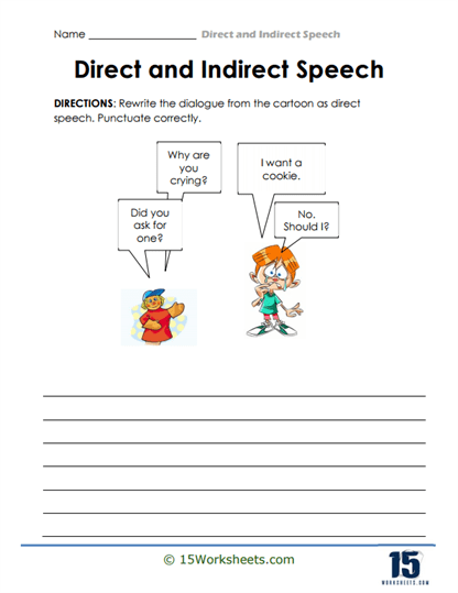 Cartoon Quotes Worksheet