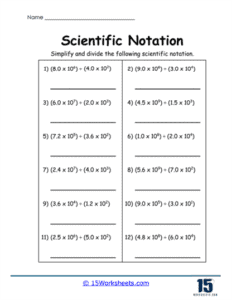 Scientific Notation Worksheets - 15 Worksheets.com