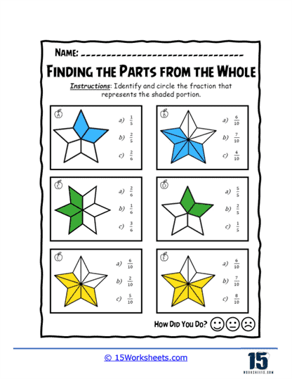 Star Fractions Worksheet