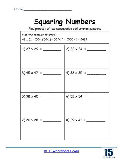 Squared Simplicity Worksheet